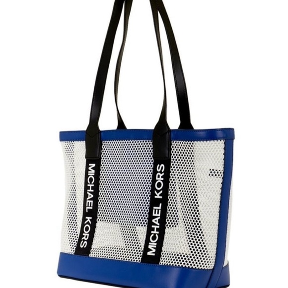 Michael Kors Danika Mesh Tote Sapphire/Black - Picture 3 of 11